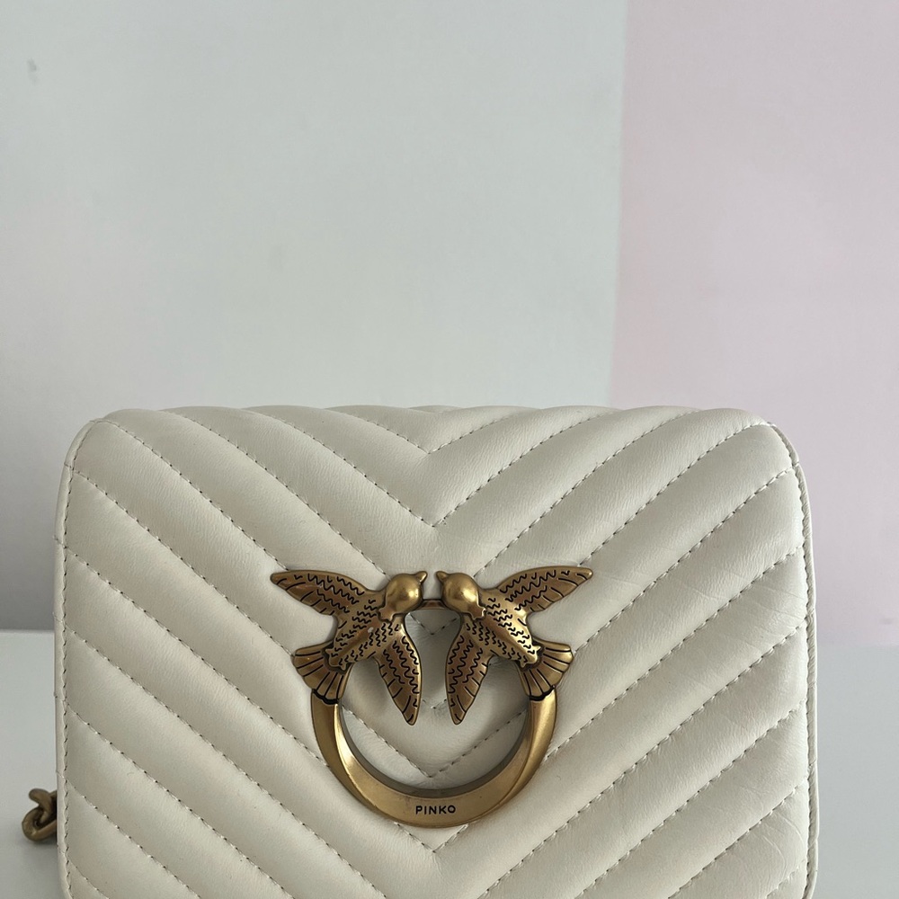 Pinko White Quilted Women's Crossbody small